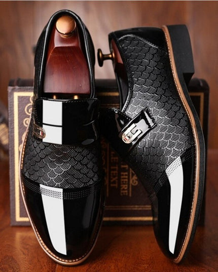 Men’s Patent Dress Shoes – Buckled Formal Foot Wear
