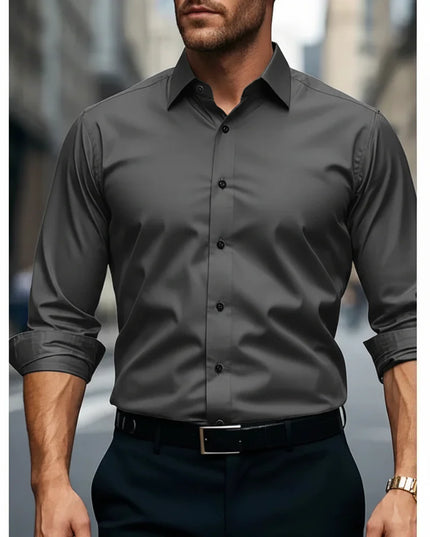 Men’s Slim Fit Shirt – Classic Button-Down Long Sleeves