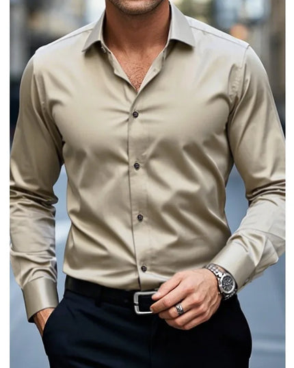 Men’s Slim Fit Shirt – Classic Button-Down Long Sleeves