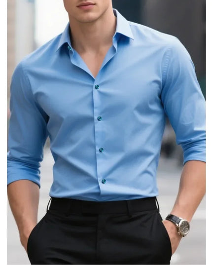 Men’s Slim Fit Shirt – Classic Button-Down Long Sleeves