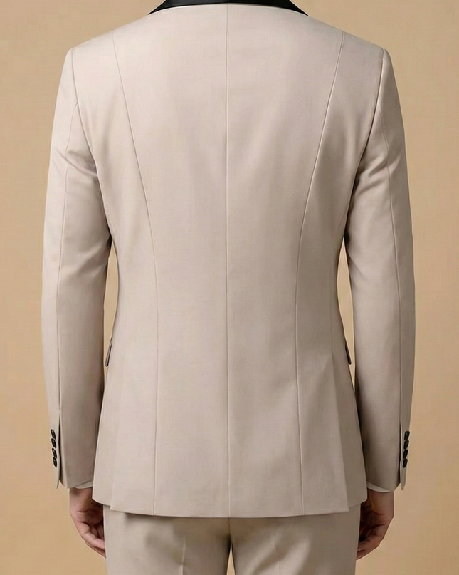 Men’s Slim Fit Three-Piece Suit – Tailored Jacket, Waistcoat and Trousers for Weddings and Formal Occasions