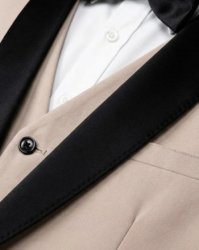 Men’s Slim Fit Three-Piece Suit – Tailored Jacket, Waistcoat and Trousers for Weddings and Formal Occasions
