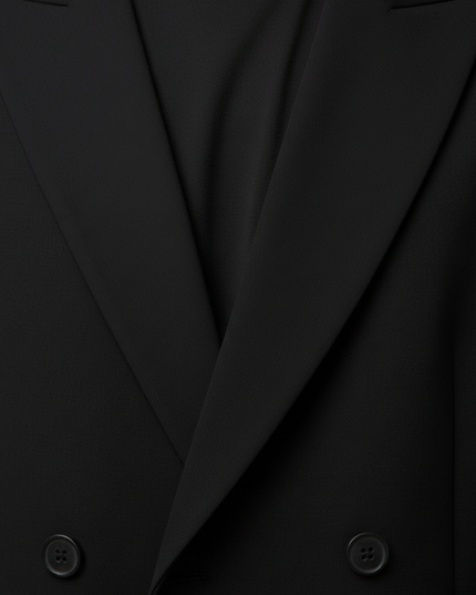Men’s Slim Fit Two-Piece Suit – Double-Breasted Blazer with Peak Lapels and Tailored Trousers for Smart Occasions
