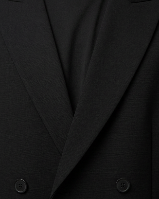Men’s Slim Fit Two-Piece Suit – Double-Breasted Blazer with Peak Lapels and Tailored Trousers for Smart Occasions