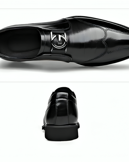 Men’s Slip-On Dress Shoes with Wingtip Detailing – Formal & Business Wear