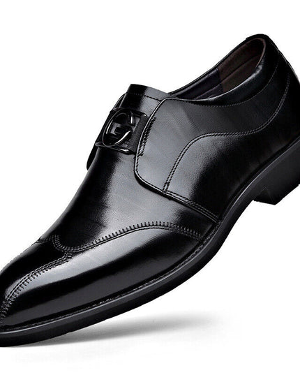 Men’s Slip-On Dress Shoes with Wingtip Detailing – Formal & Business Wear