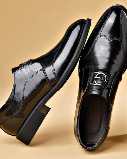 Men’s Slip-On Dress Shoes with Wingtip Detailing – Formal & Business Wear