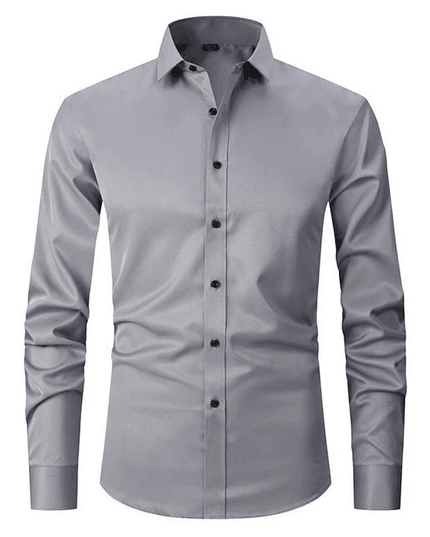 Men’s Stretch Business Shirt – Long Sleeve Formal Button-Up