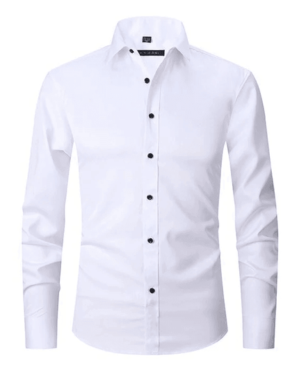 Men’s Stretch Business Shirt – Long Sleeve Formal Button-Up
