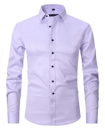 Men’s Stretch Business Shirt – Long Sleeve Formal Button-Up