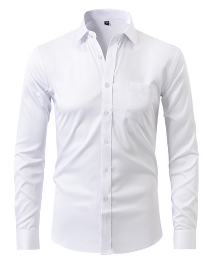 Men’s Stretch Business Shirt – Long Sleeve Formal Button-Up