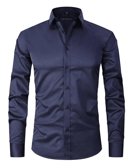 Men’s Stretch Business Shirt – Long Sleeve Formal Button-Up