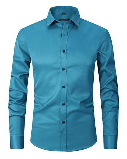Men’s Stretch Business Shirt – Long Sleeve Formal Button-Up