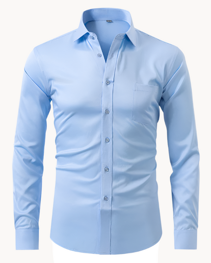Men’s Stretch Business Shirt – Long Sleeve Formal Button-Up