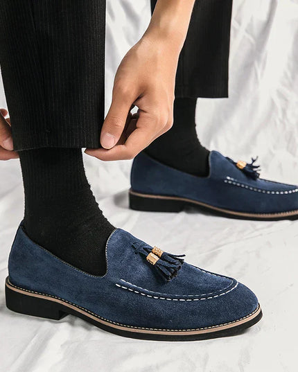 Men’s Tassel Suede Moccasins – Smart Casual Loafers