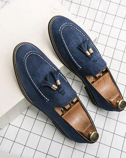 Men’s Tassel Suede Moccasins – Smart Casual Loafers