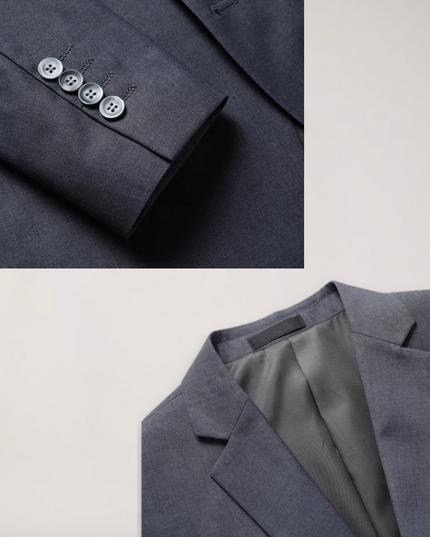 Men’s Three-Piece Formal Suit – Tailored Fit Blazer, Waistcoat, and Trousers