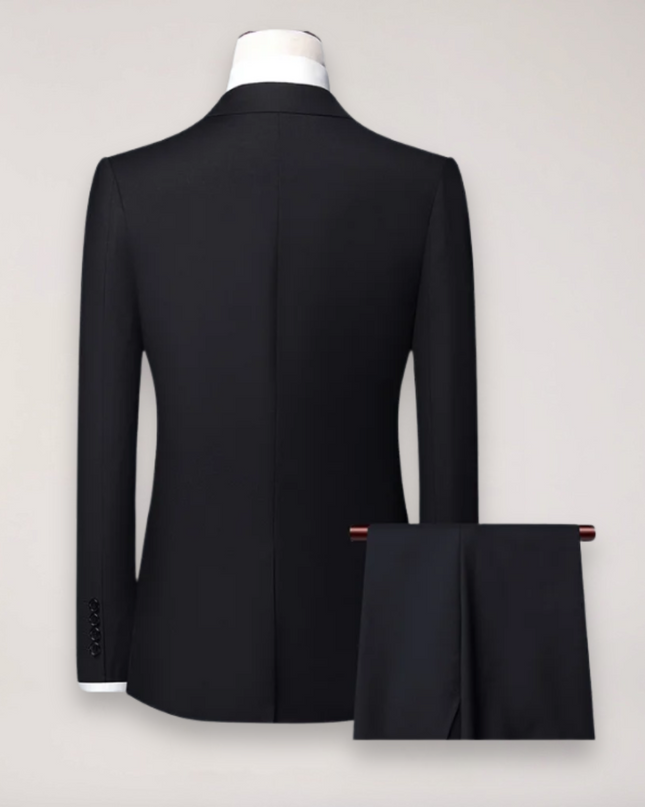 Men’s Three-Piece Formal Suit – Tailored Fit Blazer, Waistcoat, and Trousers