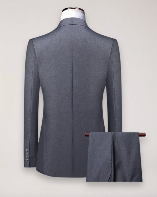 Men’s Three-Piece Formal Suit – Tailored Fit Blazer, Waistcoat, and Trousers