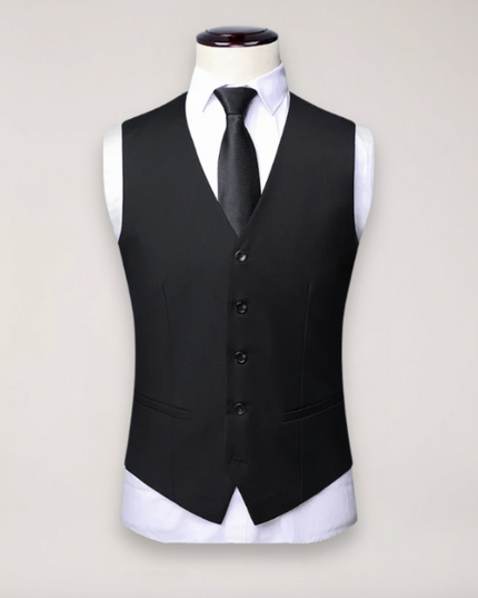 Men’s Three-Piece Formal Suit – Tailored Fit Blazer, Waistcoat, and Trousers