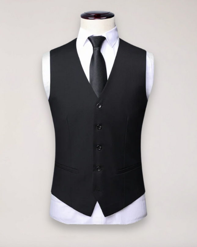 Men’s Three-Piece Formal Suit – Tailored Fit Blazer, Waistcoat, and Trousers