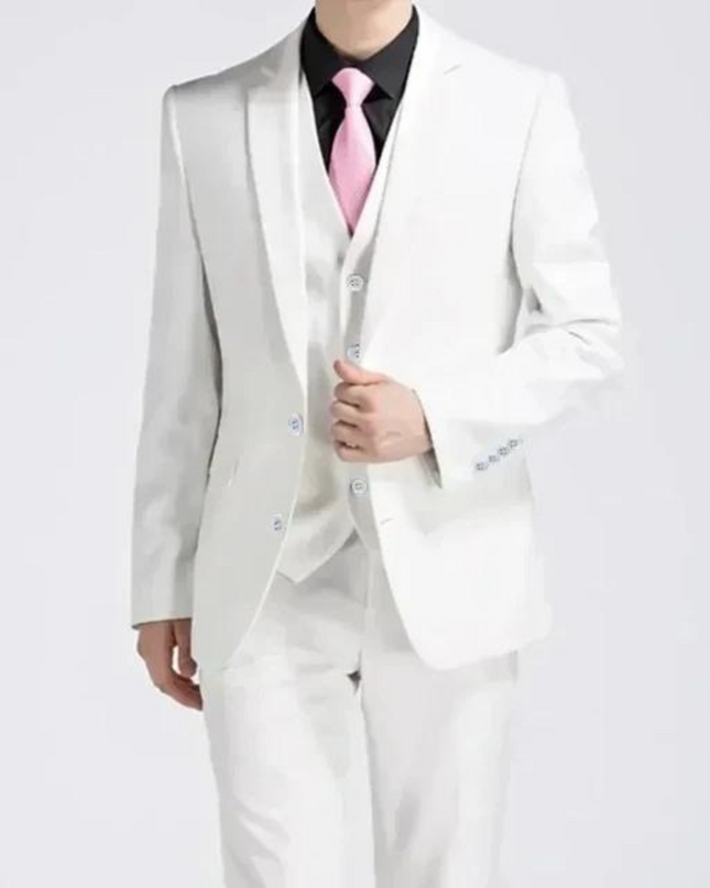 Men’s Three-Piece Suit – Single-Button Black Formal Set
