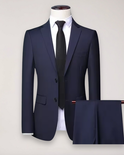 Men’s Two-Piece Formal Suit – Tailored Fit Blazer and Trousers