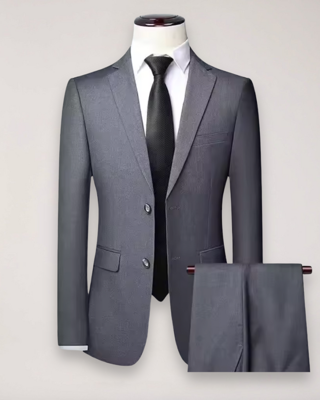 Men’s Two-Piece Formal Suit – Tailored Fit Blazer and Trousers
