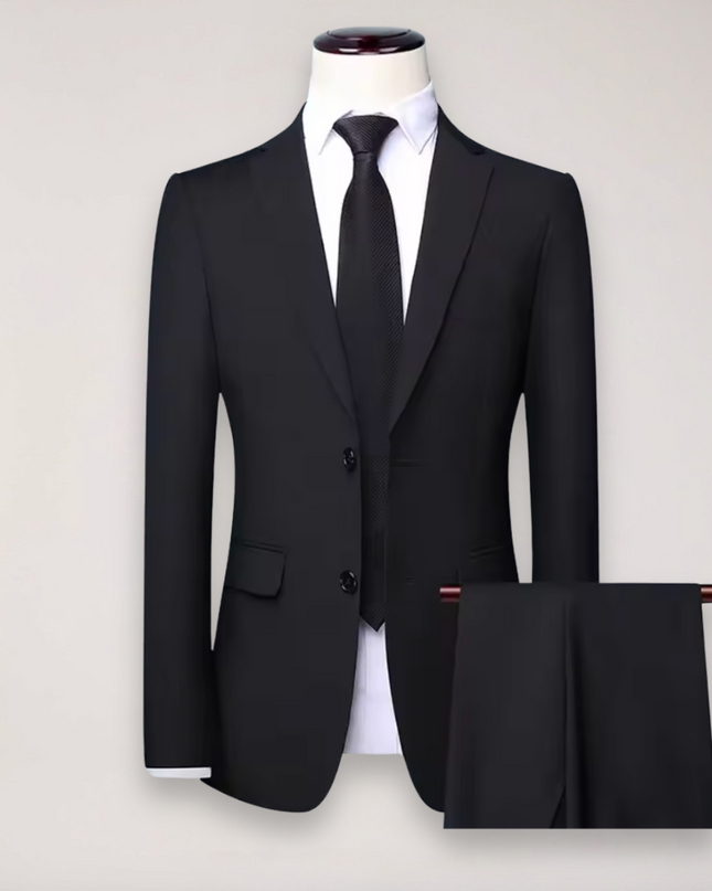Men’s Two-Piece Formal Suit – Tailored Fit Blazer and Trousers