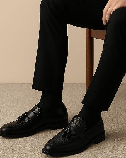 Men’s Woven Tassel Loafers – Classic Slip-On Elegance