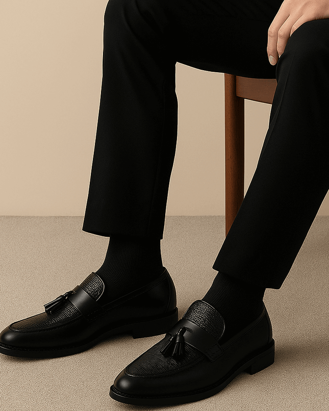 Men’s Woven Tassel Loafers – Classic Slip-On Elegance