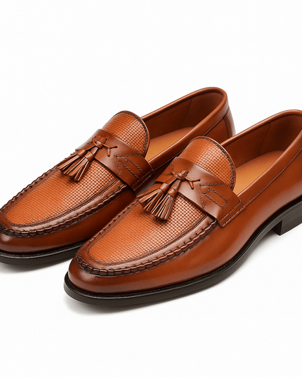 Men’s Woven Tassel Loafers – Classic Slip-On Elegance