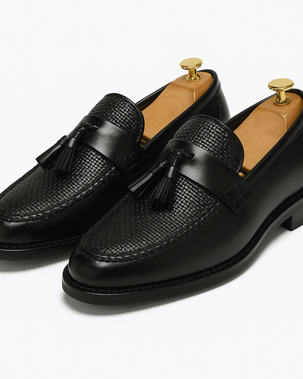 Men’s Woven Tassel Loafers – Classic Slip-On Elegance