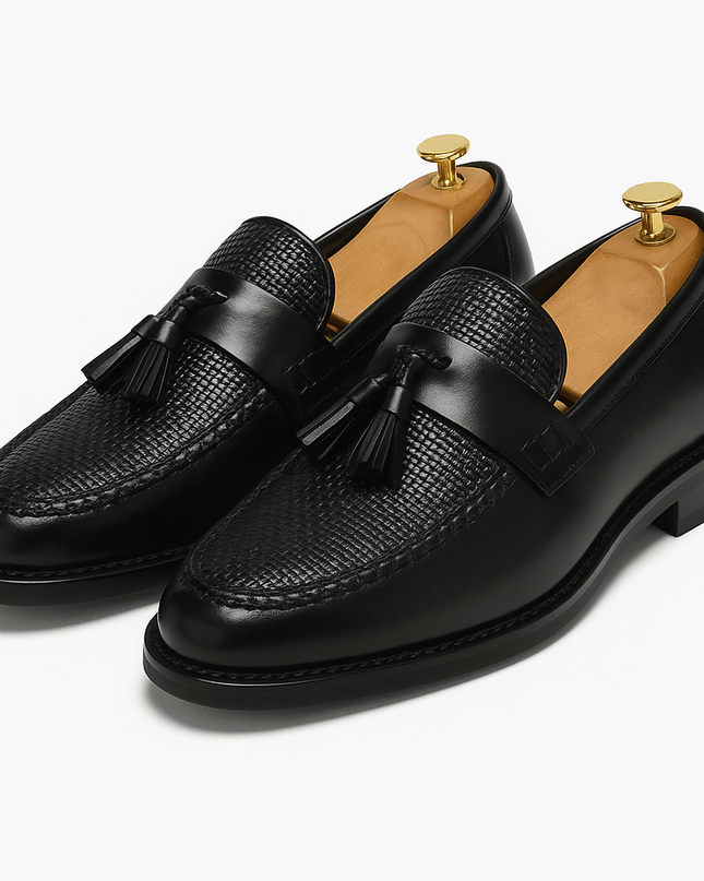 Men’s Woven Tassel Loafers – Classic Slip-On Elegance