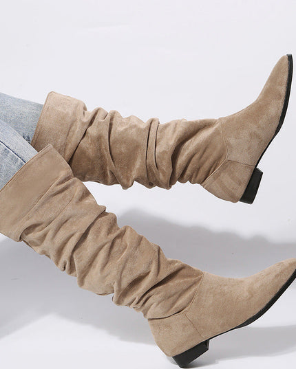 Alice | Women’s Slouchy Knee-High Boots with Block Heel