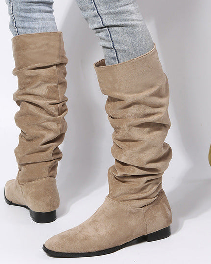 Alice | Women’s Slouchy Knee-High Boots with Block Heel