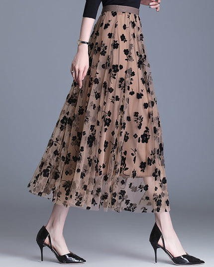ADELINE – Chic Floral Midi Skirt