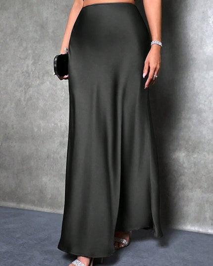 FIONA - Satin High-Waist Skirt