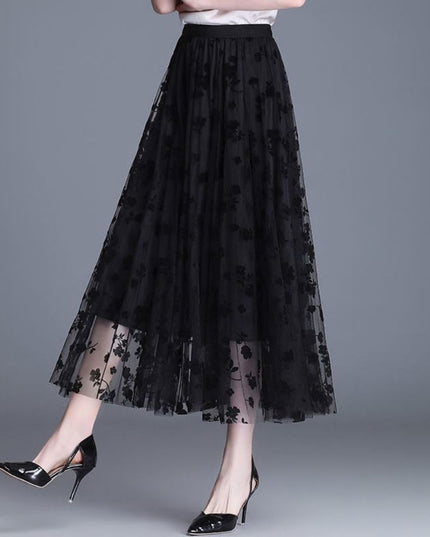ADELINE – Chic Floral Midi Skirt
