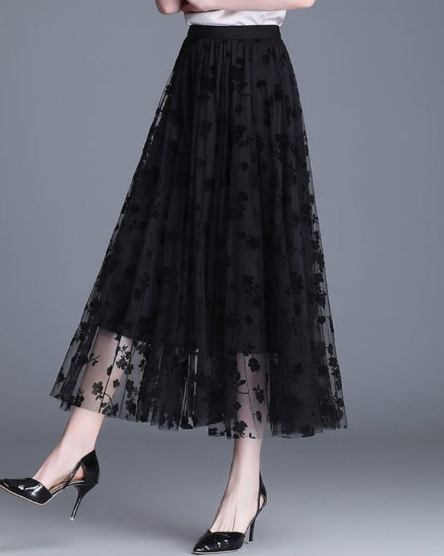 ADELINE – Chic Floral Midi Skirt