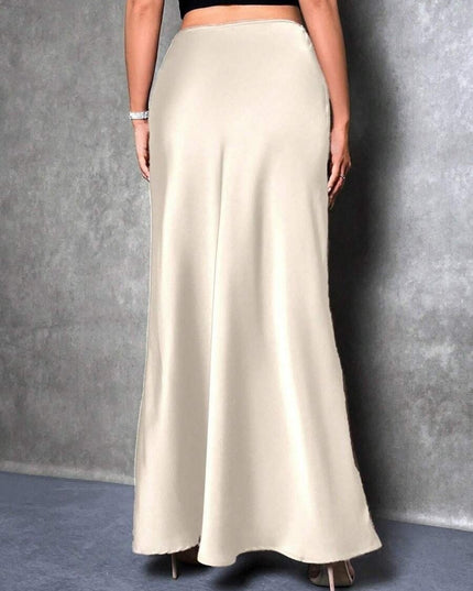 FIONA - Satin High-Waist Skirt