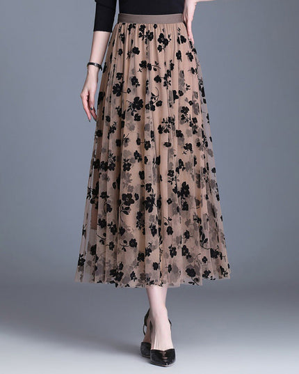 ADELINE – Chic Floral Midi Skirt