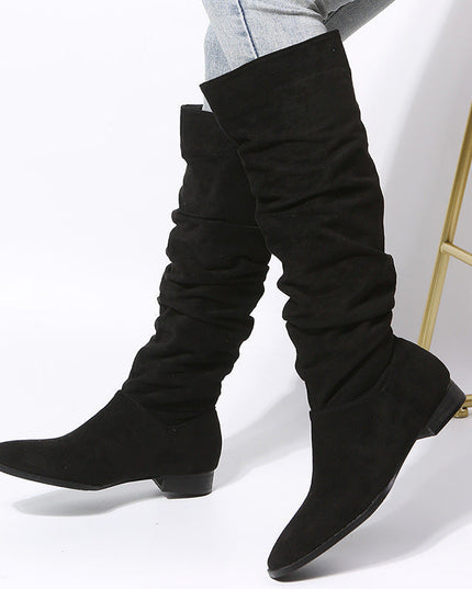 Alice | Women’s Slouchy Knee-High Boots with Block Heel