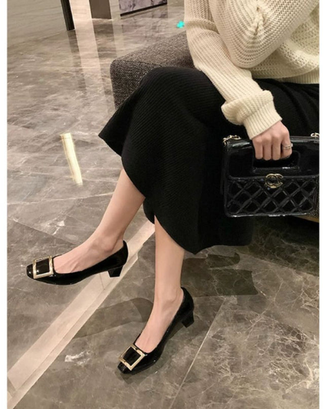 Narella | Elegant Heeled Sandals with Metallic Accent