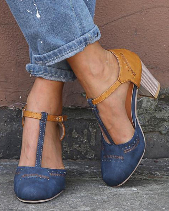 Olivia | Women’s Vintage Style Ankle Strap Heels