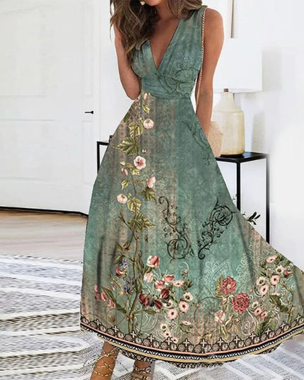 Ivy | Women’s Sleeveless V-Neck Maxi Dress