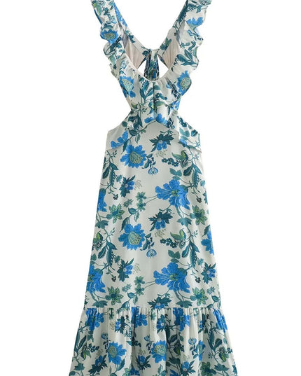 Bethany | Floral Elegant Ruffle Maxi Dress