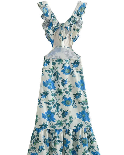 Bethany | Floral Elegant Ruffle Maxi Dress