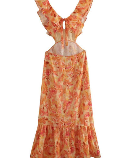 Bethany | Floral Elegant Ruffle Maxi Dress