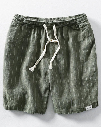 Lightweight Striped Linen Shorts for Men